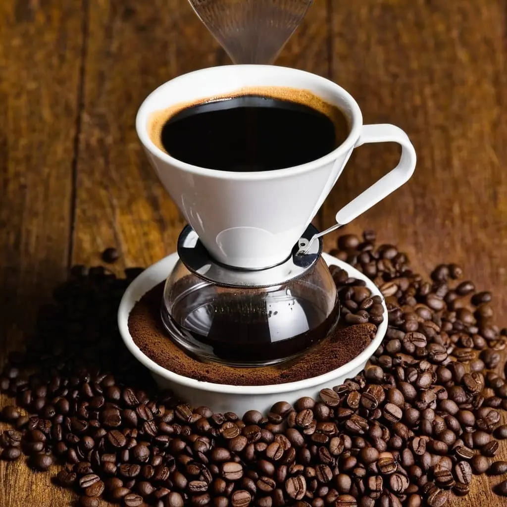 dripper do kawy - kawa i ziarna kawy